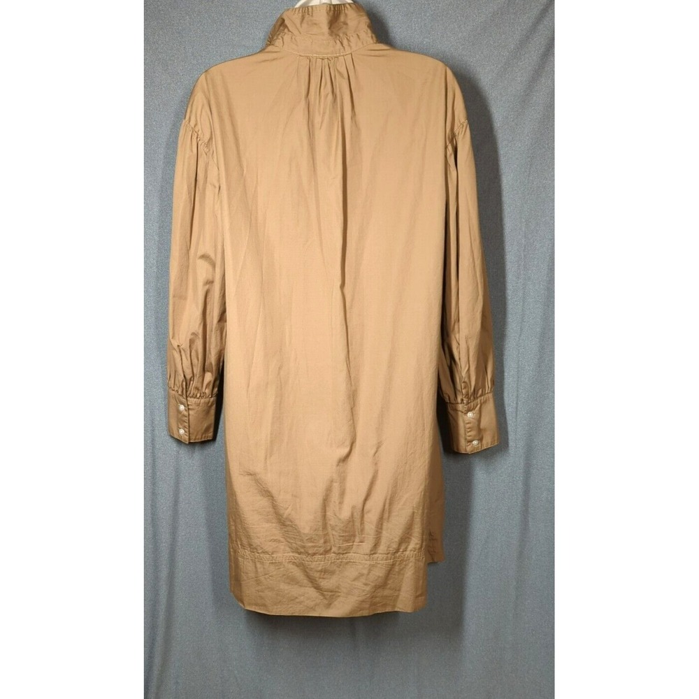 J Crew Smock Dress SZ S Re-Imagined Front Button Up Lg Bishop Sleeve  Lagen Look